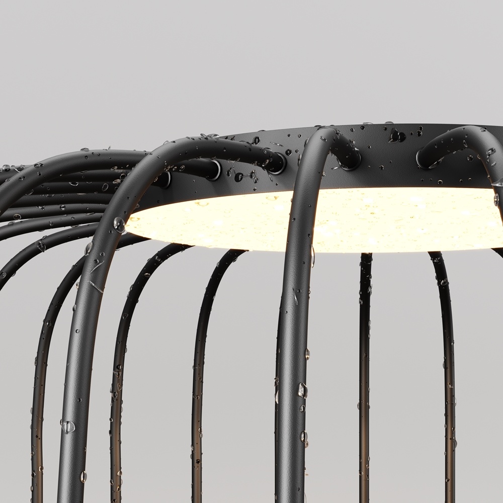 Stalp exterior Wisp, 18W, lumina calda (3000K), IP54, grafit, Maytoni - imagine 3