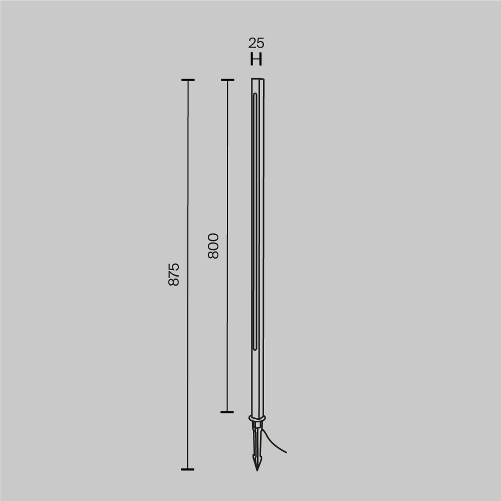 Stalp pentru exterior LED Pole O440FL-L12GF3K, 12W, 600lm, lumina calda, IP65, grafit, Maytoni