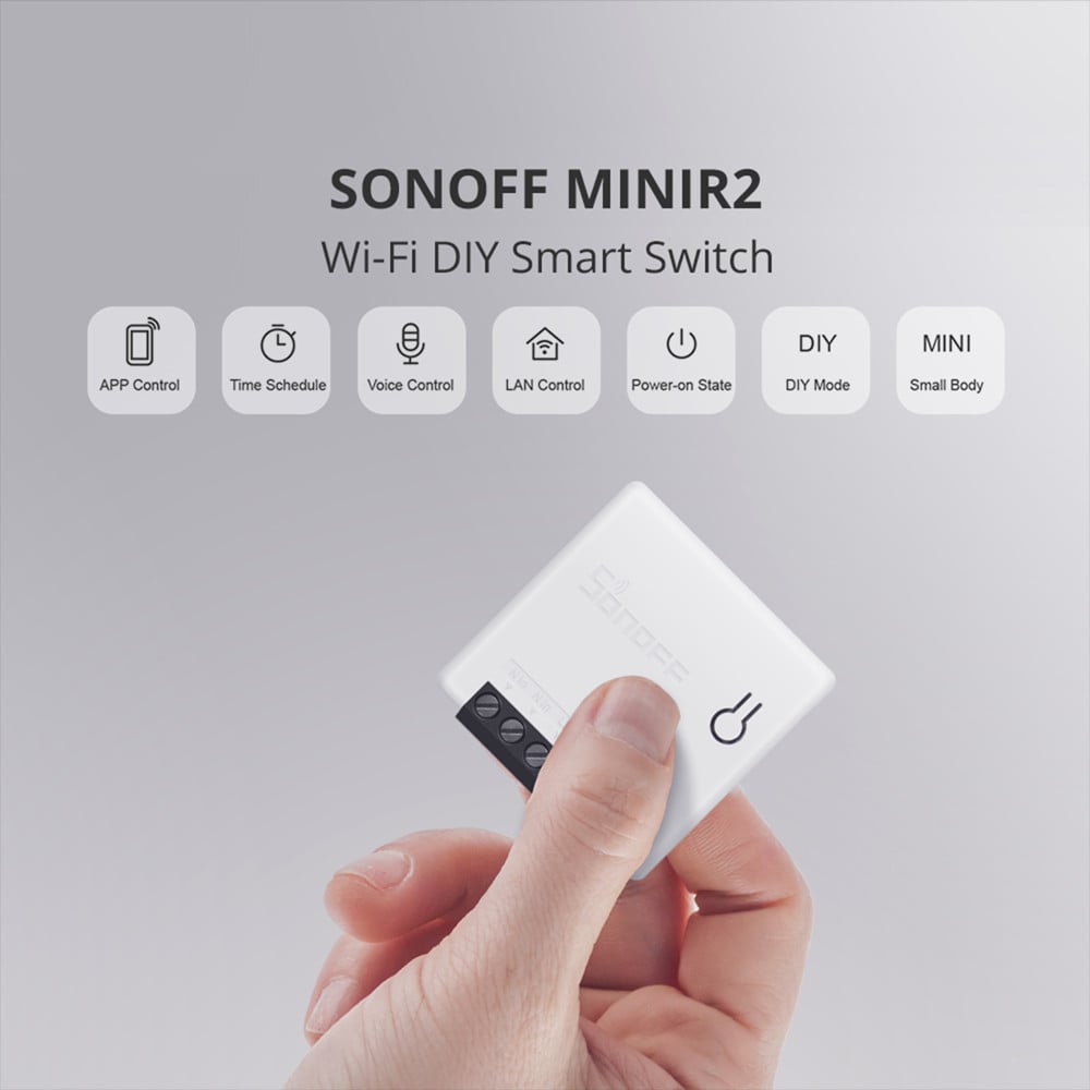 Switch Smart Wifi Mini-R2, 10A, Sonoff - 2 | YEO