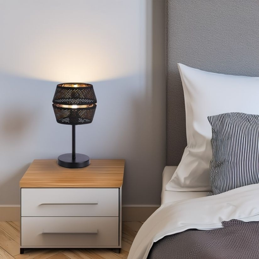 Veioza Freya, 1xE27, neagra-aurie, IP20, Klausen - imagine 3