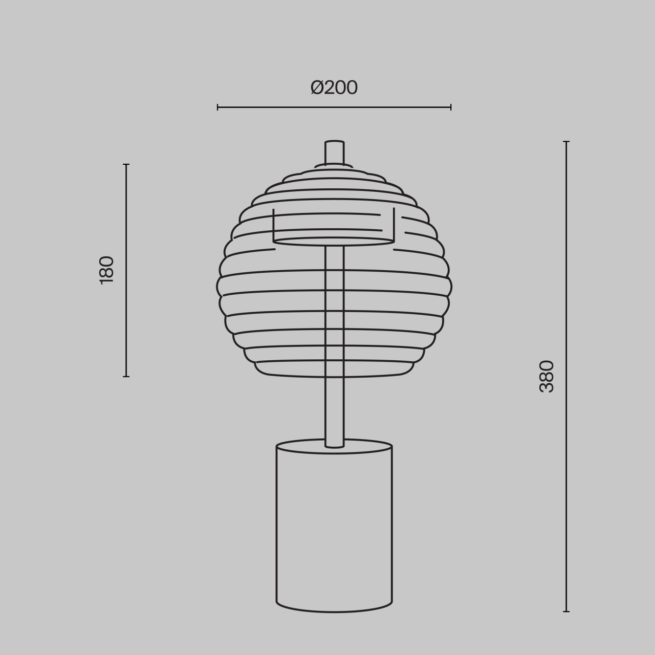 Veioza LED Rueca P060TL-L12BK, cu intrerupator, 8W, 100lm, lumina calda, IP20, neagra+transparenta, Maytoni