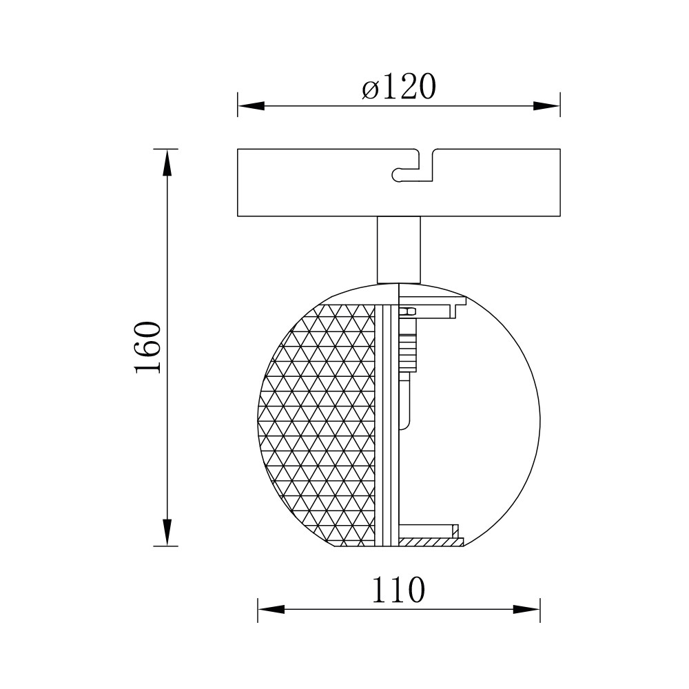 Aplica Braytron BR-BV01-00013, 1xG9, auriu+ transparent