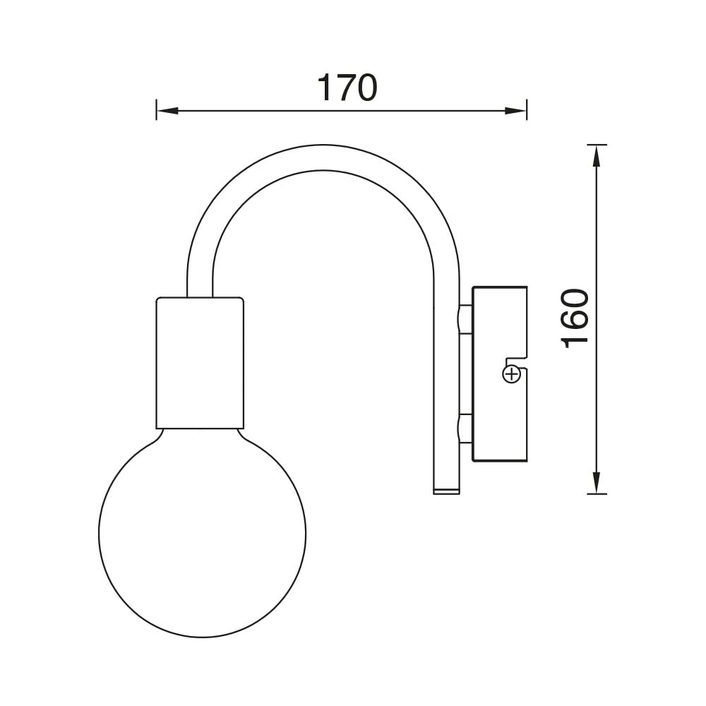 Aplica Braytron BR-BV04-00034, 1xE27, negru - 3 | YEO