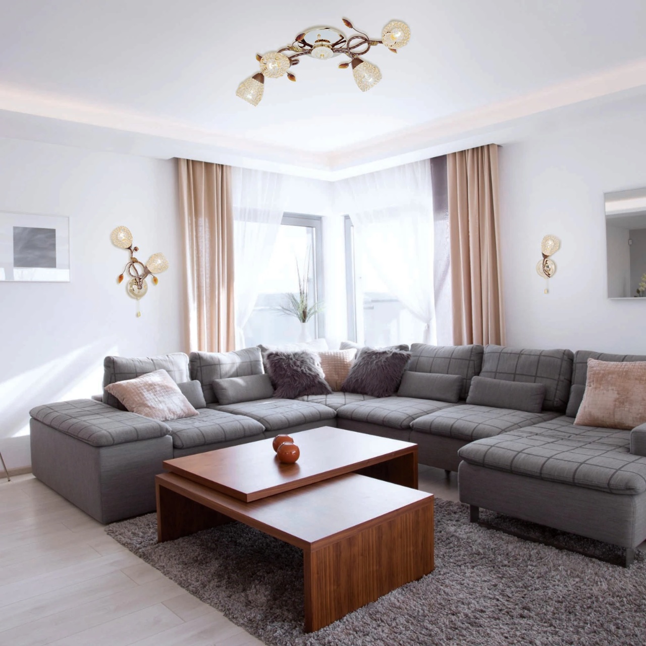 Aplica Egipt KL-7160, 2xE14, metal maro auriu, stil clasic elegant, IP20, Klausen - imagine 5