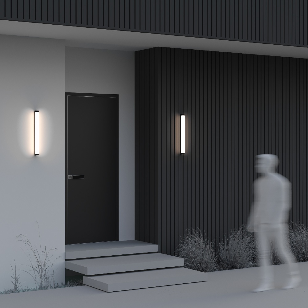 Aplica exterior Rounge, 16W, lumina calda (3000K), IP54, neagra, Maytoni - imagine 5