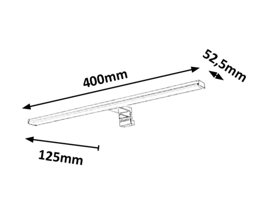 Aplica LED Levon 2114, 8W, 560lm, lumina neutra, alba+crom, IP44, Rabalux - 3 | YEO