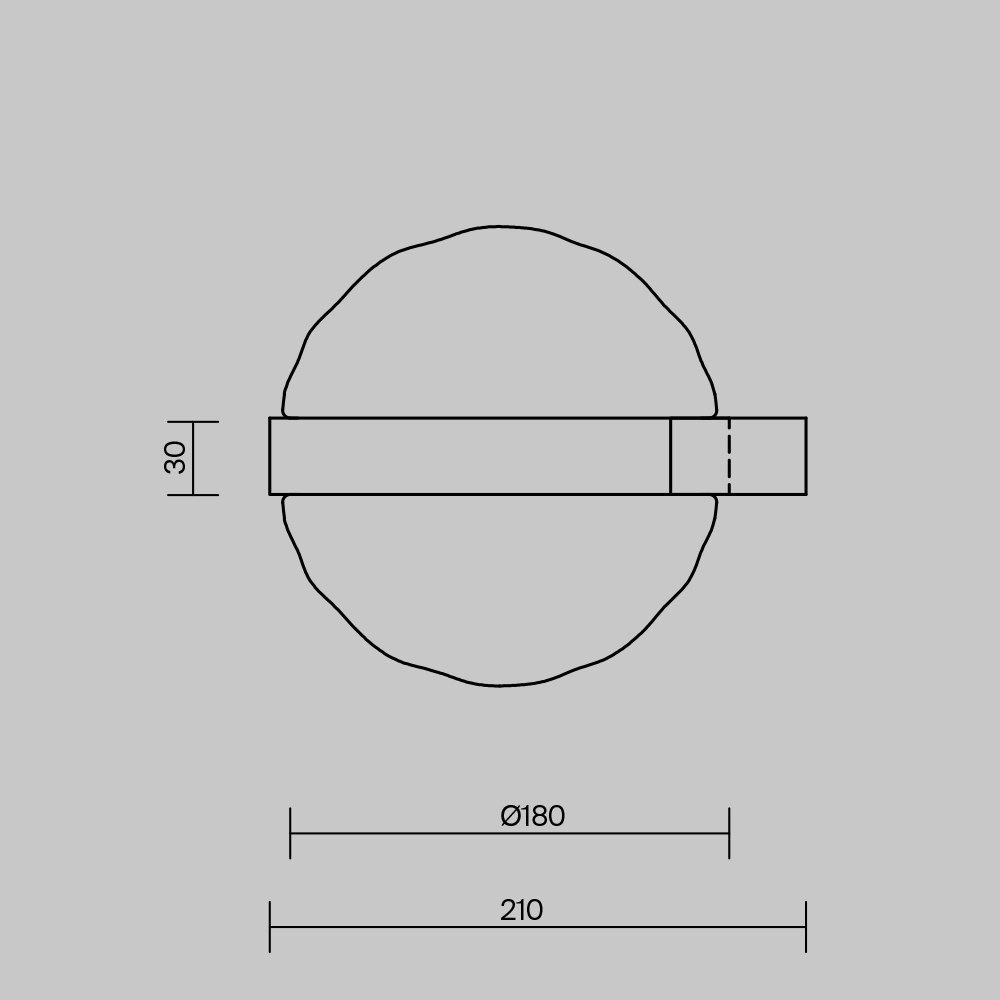 Aplica LED Misterio 6W, lumina calda (2700 K), dimabila, neagra, Maytoni - imagine 9