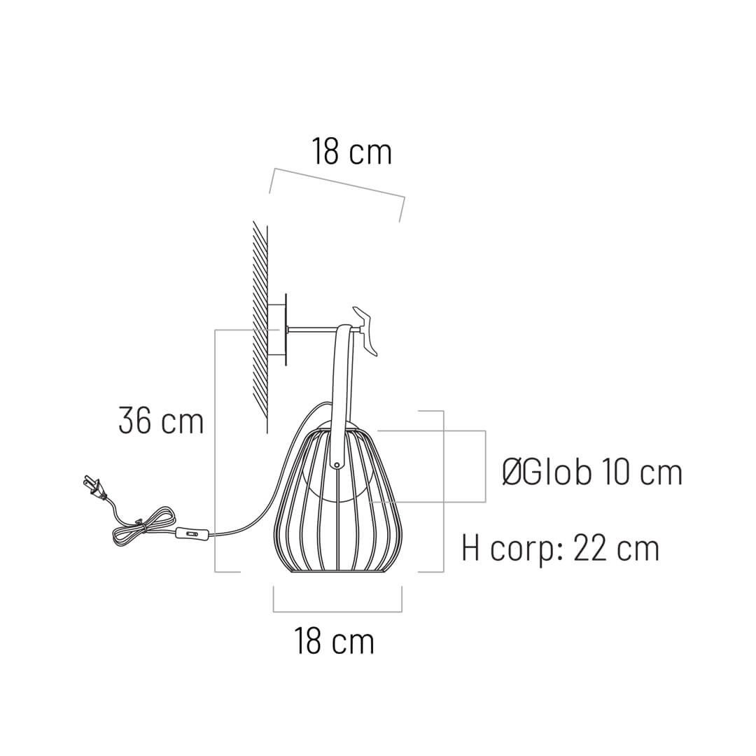 Aplica Memory KL101021, 1xG9, alba+maro, IP20, Klausen