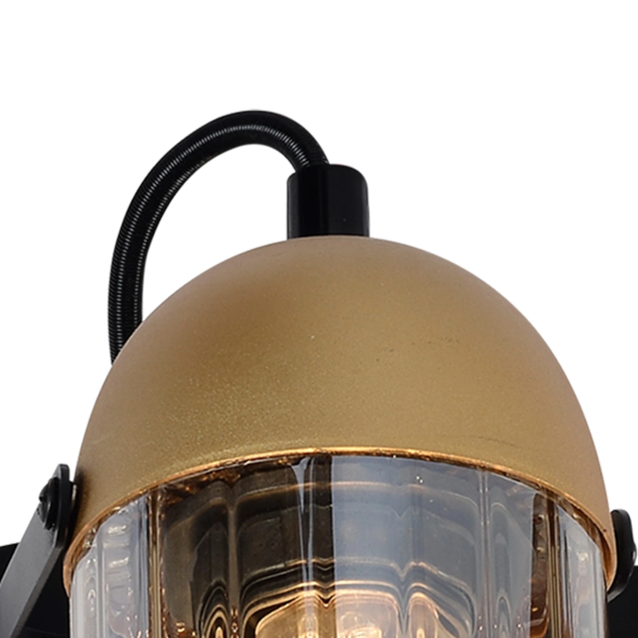 Aplica Rafad LY-3497, 2xE27, negru si auriu, sticla fumurie, stil industrial, IP20 - imagine 3