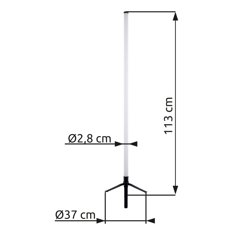 Bara LED RGB Rocky 7W, efect curcubeu, dimabila, telecomanda, USB-A/USB-C, Globo Lighting - imagine 16