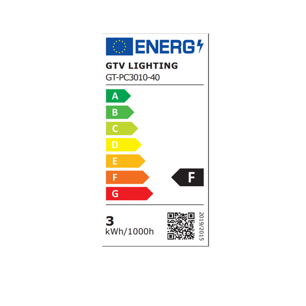 Bec led 3W (25W) G-Tech, Spot, GU10, 240 lm, lumina calda (3000K), clasa energetica F