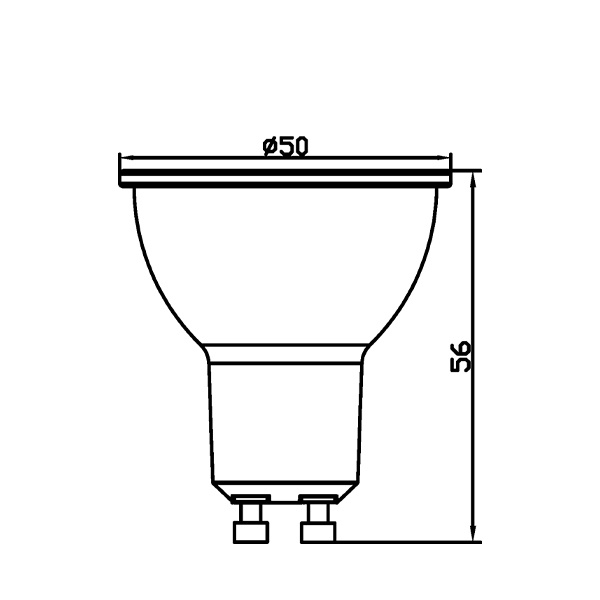 Bec led GU10 7W (75W), 580 lm, 38 grade, lumina neutra (4000K), clar, Braytron