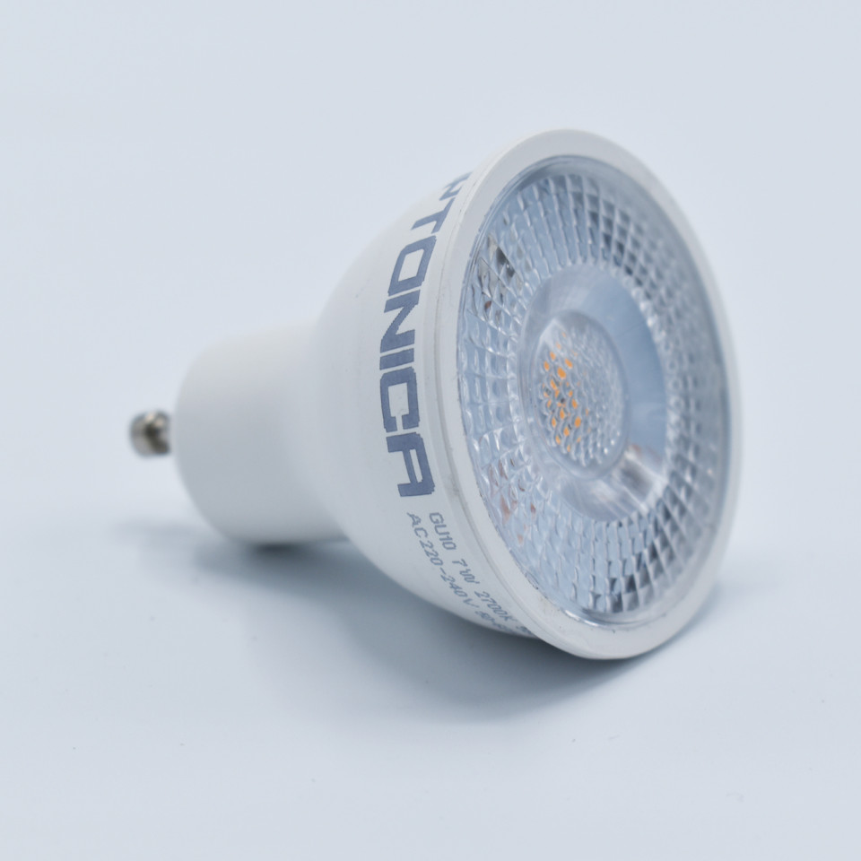 Bec LED GU10 Optonica, 7W(40W), 560 lm, lumina calda (2700K), semiclar, clasa energetica F - 3 | YEO