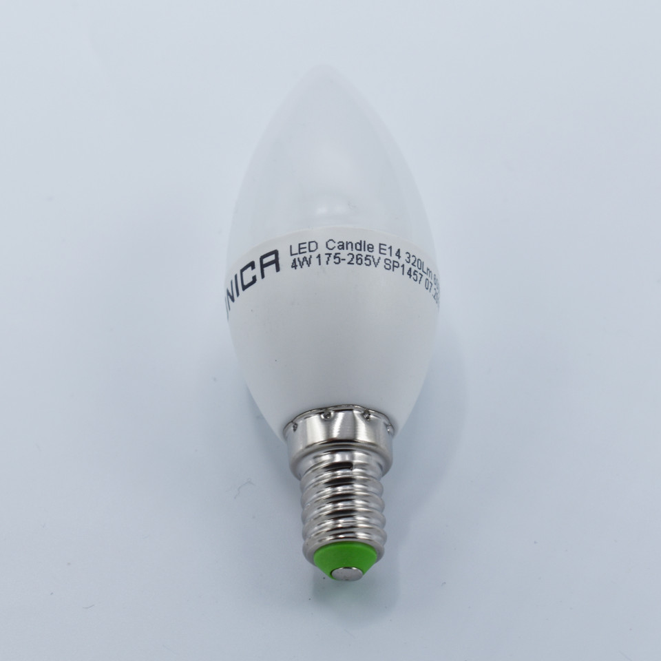 Bec LED Lumanare 4W(25W) Optonica, E14, 320 lm, lumina rece (6000 K), clasa energetica F - 3 | YEO