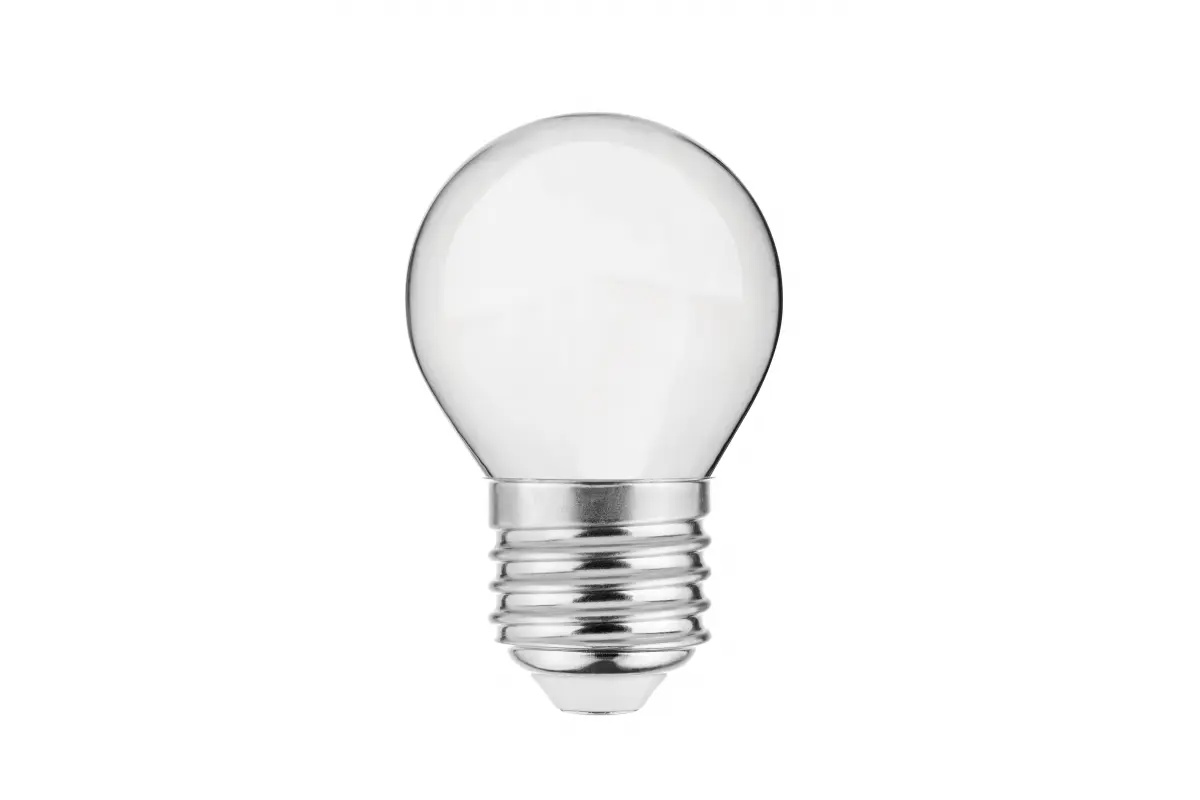 Bec led sferic Vintage filament 2W (20W), E27, G45, 220lm, mat, lumina neutra(4000K) GTV