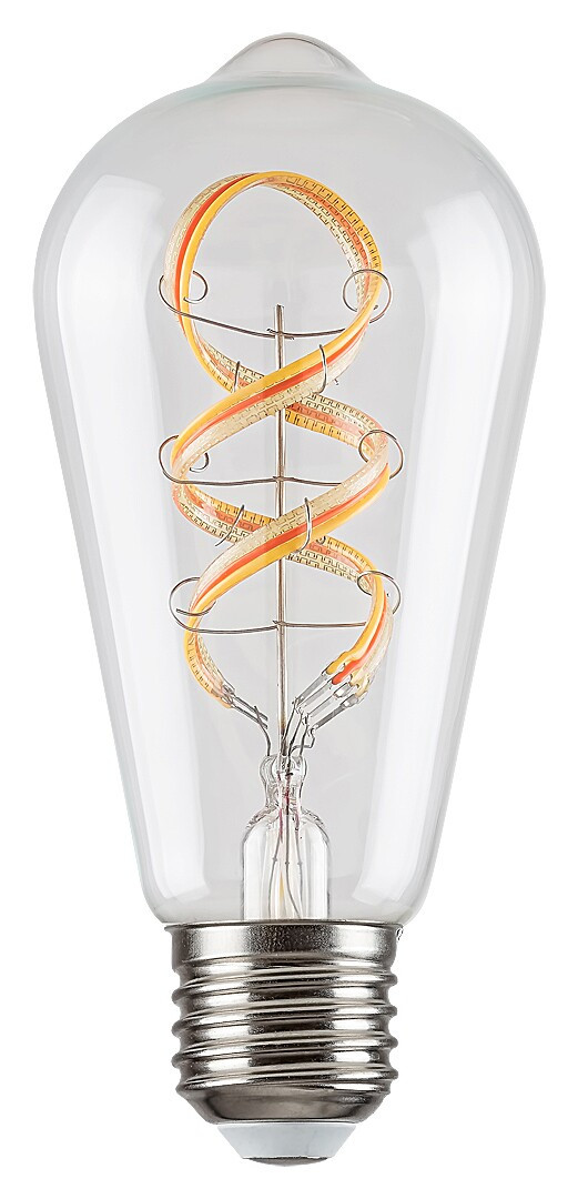 Bec LED Smart Rabalux, 4W(40W), ST64, E27, RGB + lumina calda (2700K), 300 lm, WiFi, Tuya Smart, clasa energetica G