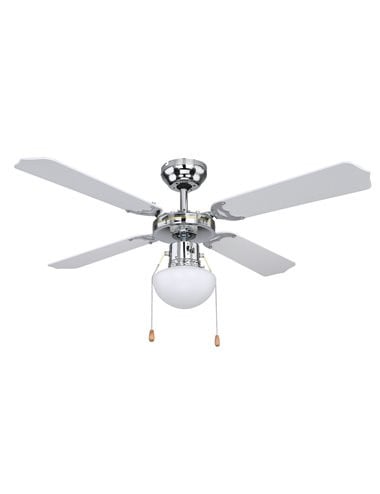 Candelabru Champion 0309CSW, cu ventilator, 1xE27, crom+negru, IP20, Globo - 3 | YEO