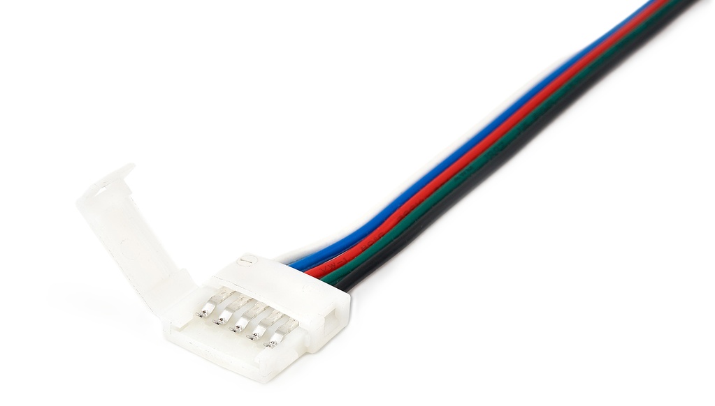 Conector alimentare cu clema banda led RGBW cu 15 cm cablu - imagine 3