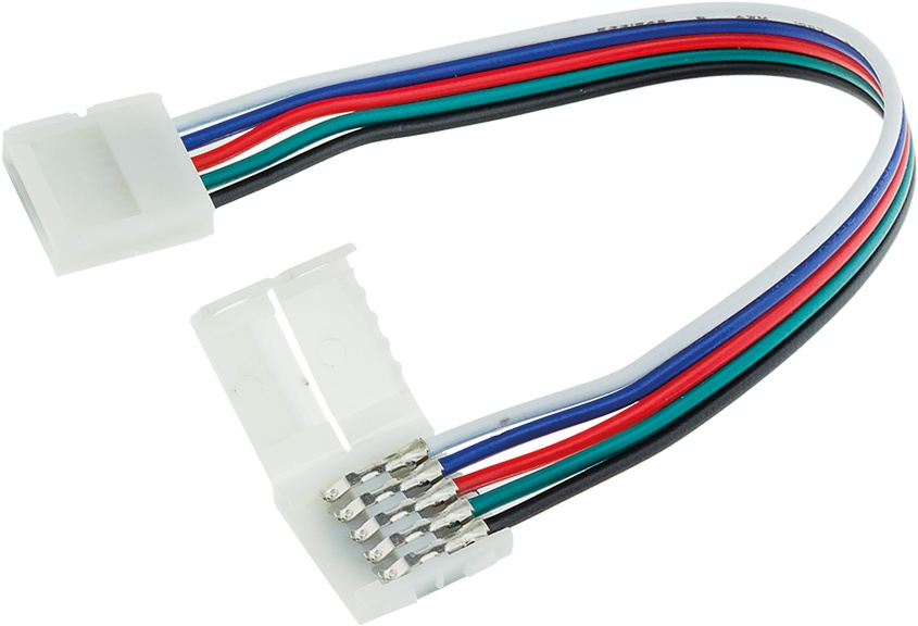 Conector dublu banda led RGBW cu 15 cm cablu