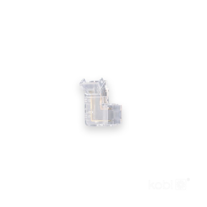 Conector L banda LED COB 8mm Kobi, IP20, transparent - 1 | YEO