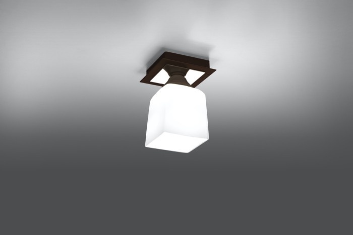 Corp de iluminat plafon IBIZA Wenge, design minimalist-clasic, 1 dulie E14 - 2 | YEO