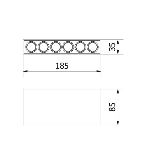 Corp LED dreptunghiular de 15W, 1420lm, lumina naturala 4000K, IP20, negru, GTV