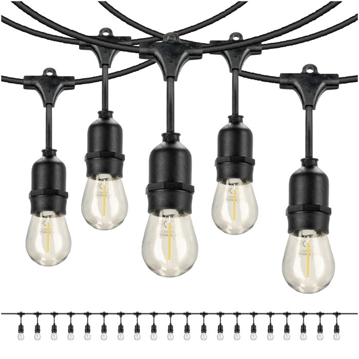 Ghirlanda luminoasa, 20x1W becuri incluse, 20 m, lumina calda(2700 K)