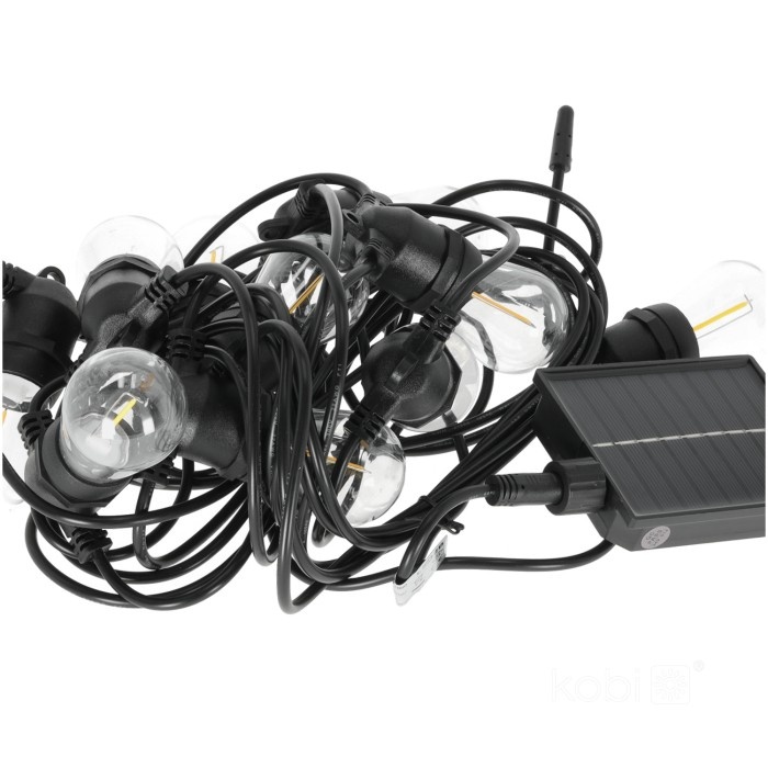 Ghirlanda solara LED STARLIGHT NEO, 10m, 10xE27, telecomanda, Kobi - imagine 3