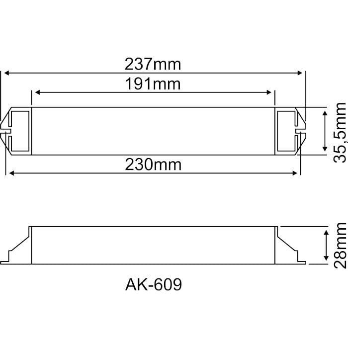 Kit emergenta Braytron pentru corpuri cu tub led, 1x9W, 60 min - 1 | YEO