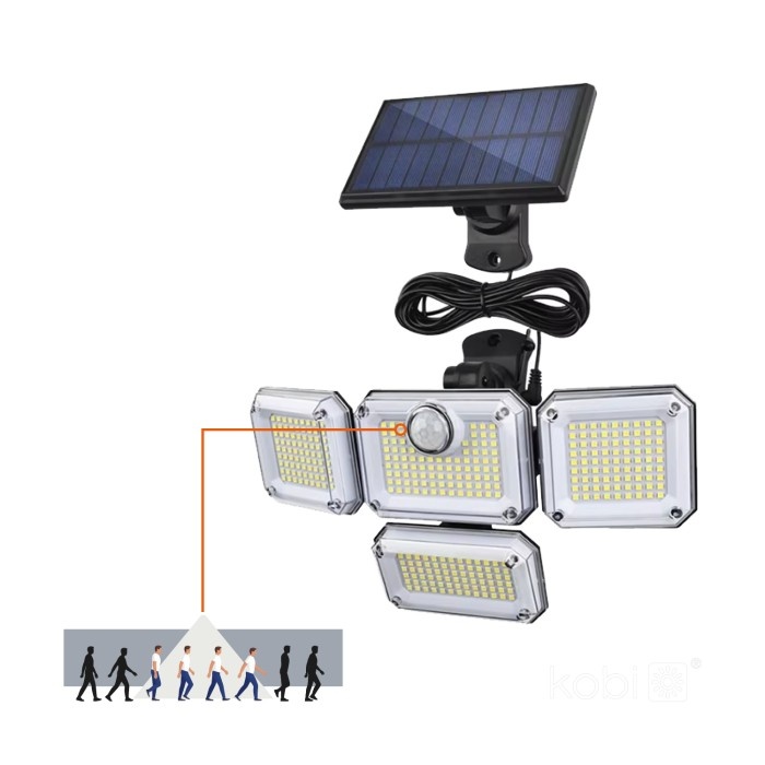 Lampa Solara LED Kobi, 2.5W, cu senzor de miscare si telecomanda, lumina rece(6000 K) - 3 | YEO