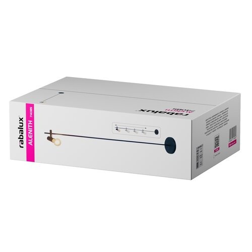 Lampadar Alenith, 1xE27, metal, IP20, negru mat, Rabalux