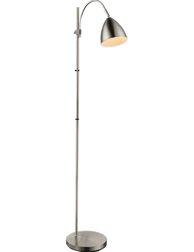 Lampadar Archibald 24857S, cu intrerupator, 1xE14, crom, IP20, Globo