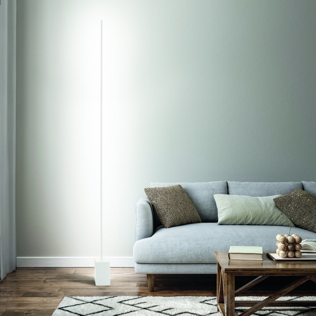 Lampadar LED Essence Square 24W, lumina calda (3000 K), 1500lm, IP20, alb, dimabil, Ideal Lux - imagine 2