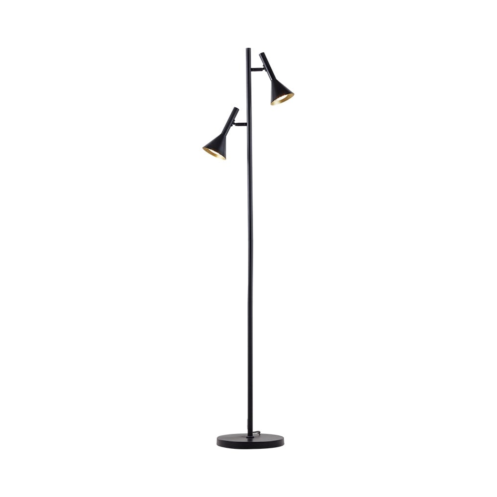 Lampadar Longspot BR-BV05-00073, cu intrerupator, 2xGU10, negru, IP20, Braytron