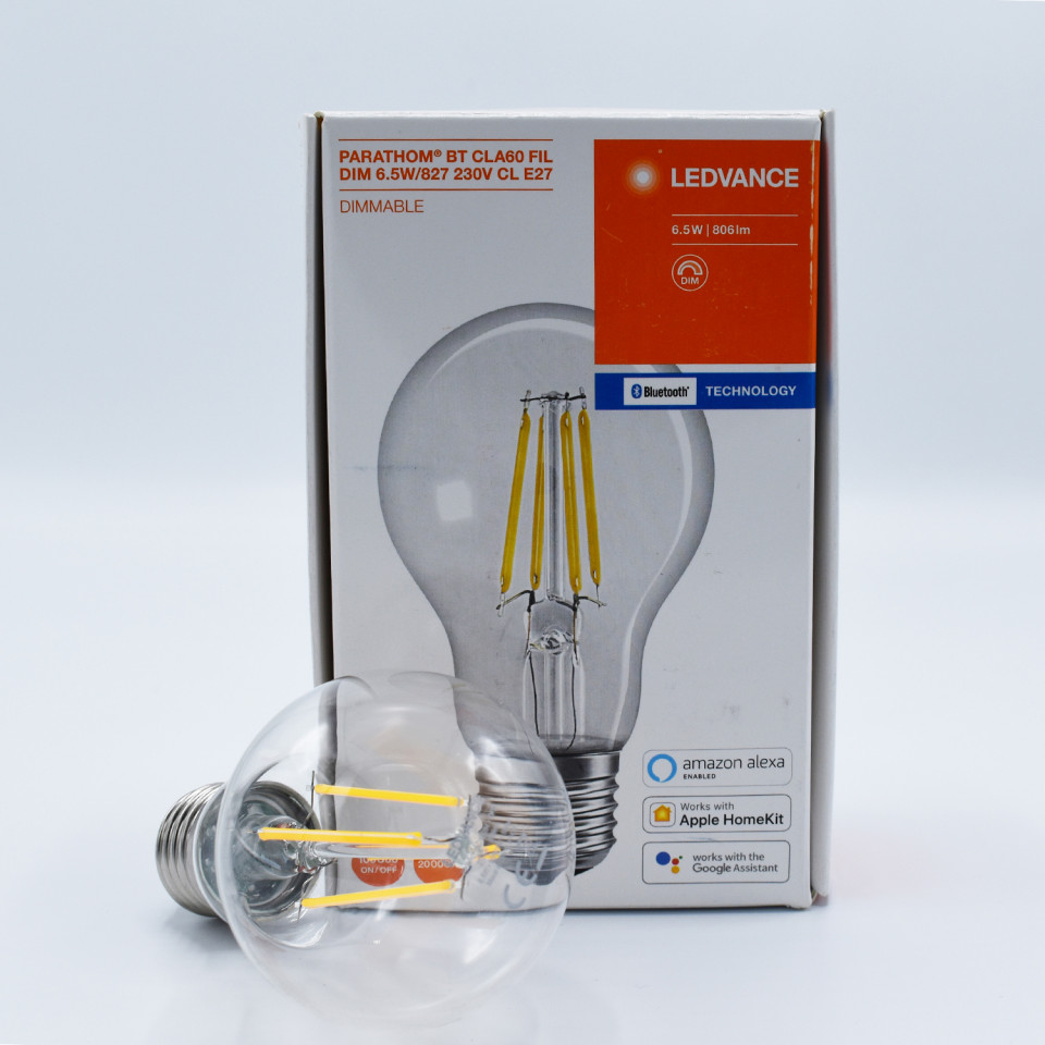 [Lichidare stoc]Bec Smart Led Bluetooth Vintage 6.5W (60W), E27, A60, dimabil, 806lm, 2700K (lumina calda), Osram Ledvance - 1 | YEO