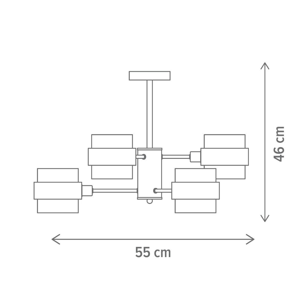 Lustra Glamy 6, 6xE14, aurie, Klausen