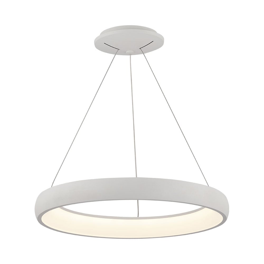 Lustra LED Bella BH17-03480, rotunda, 46W, 5200lm, lumina calda+neutra+rece, IP20, alba, Braytron