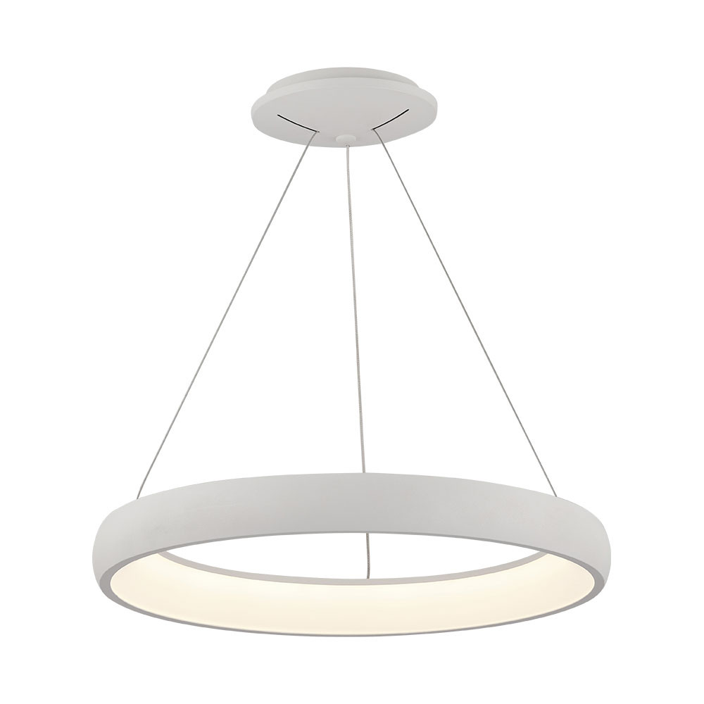 Lustra LED Bella BR-BH17-03480, rotunda, 46W, 5200lm, lumina calda+neutra+rece, IP20, alba, Braytron