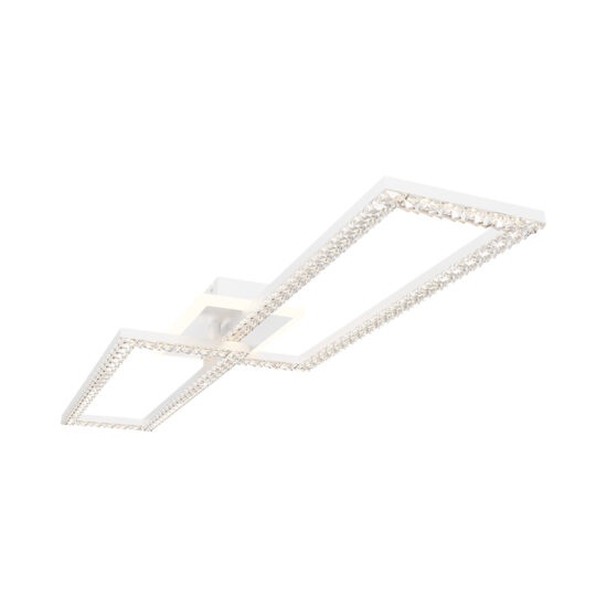 Lustra LED Crystal BR-BH17-05190, dimabila, cu telecomanda, 55W, 6050lm, lumina calda, neutra, rece, IP20, alba, Braytron - 2 | YEO