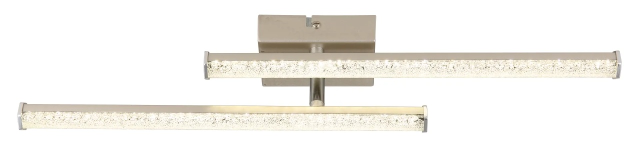 Lustra LED Kirina, 2 brate, 12W, 1000 lm, lumina neutra (4000 K), IP20, nichel mat/cristale, Globo Lighting - 2 | YEO