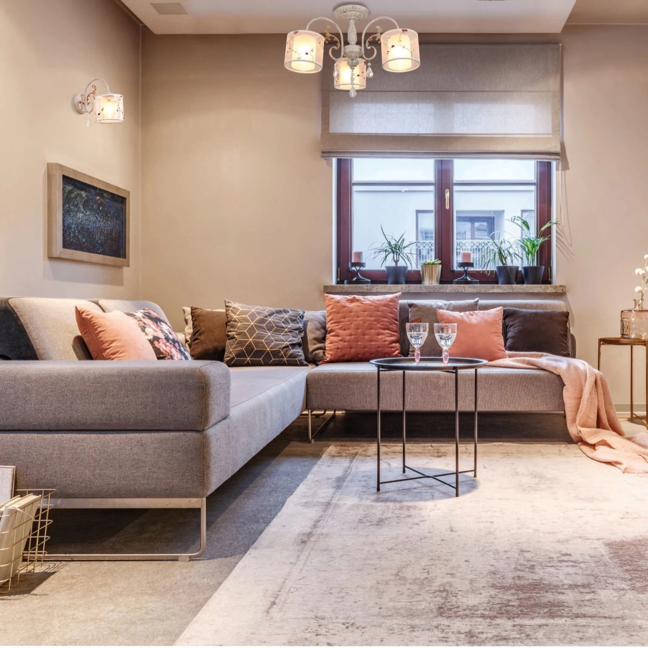 Lustra Provance KL103004, 3xE27, alb cu insertii multicolore, stil clasic, IP20 - imagine 4