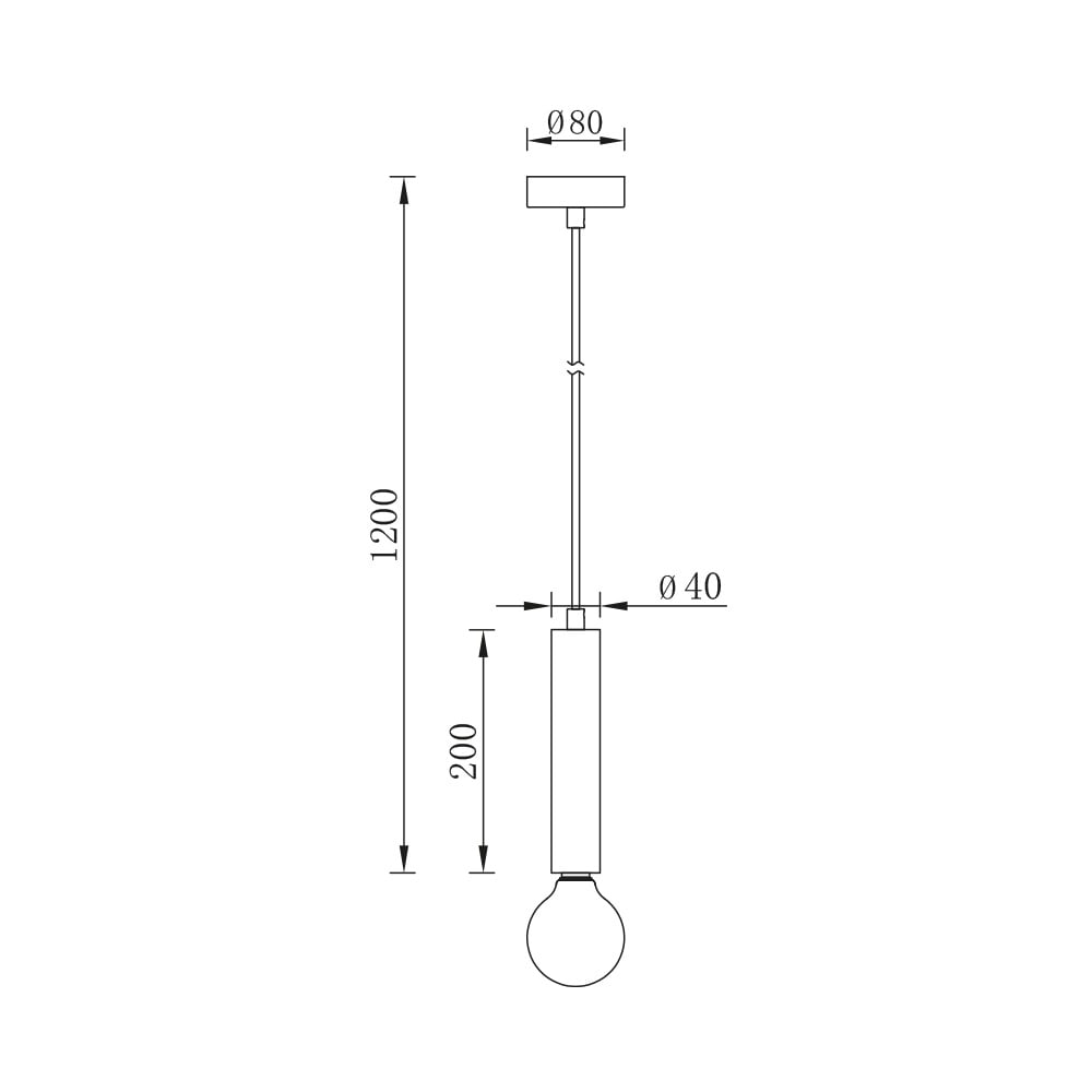 Pendul BR-BV04-00050, 1xE27, negru, IP20, Braytron