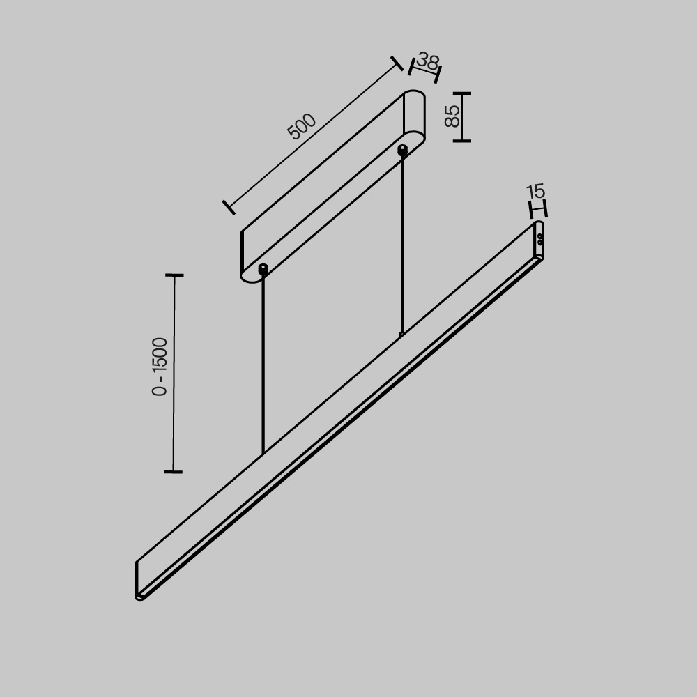 Pendul Ephoria, 36W, lumina calda/neutra/rece, negru, Maytoni - imagine 5