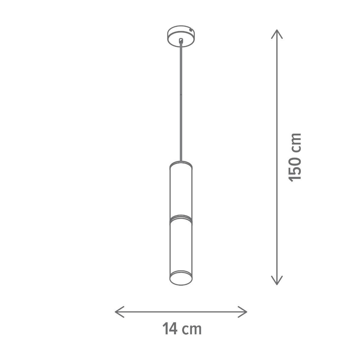 Pendul LED Ardor SP2, 26W, lumina neutra(4000 K), alb, negru, Klausen