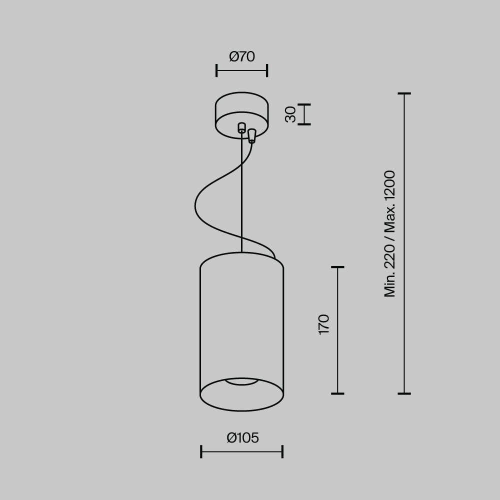 Pendul LED Efir P089PL-33W3K-W, 33W, 2730lm, lumina calda, IP20, alb+negru, Maytoni - 2 | YEO