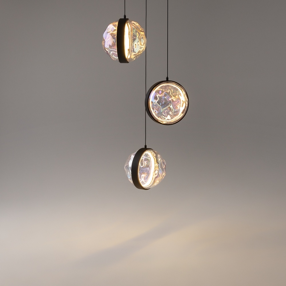 Pendul LED Misterio, 15W, lumina calda (2700K), dimabil, negru, Maytoni - imagine 3