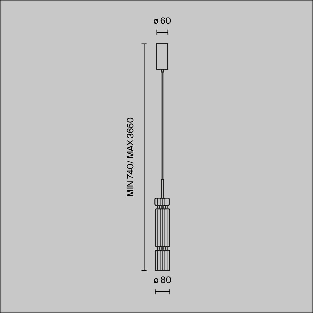 Pendul LED Ordo MOD272PL-L12B3K1, 8W, 920lm, lumina calda, IP20, negru+fumuriu, Maytoni