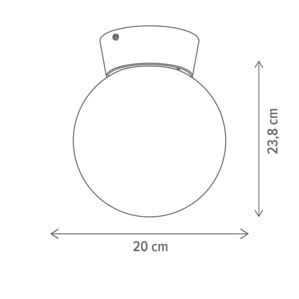 Plafoniera Aura PL1, E27, alb, Klausen