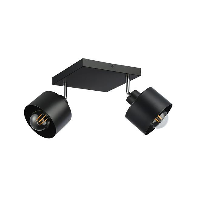 Plafoniera Elza, 2xE27, neagra, Masterled