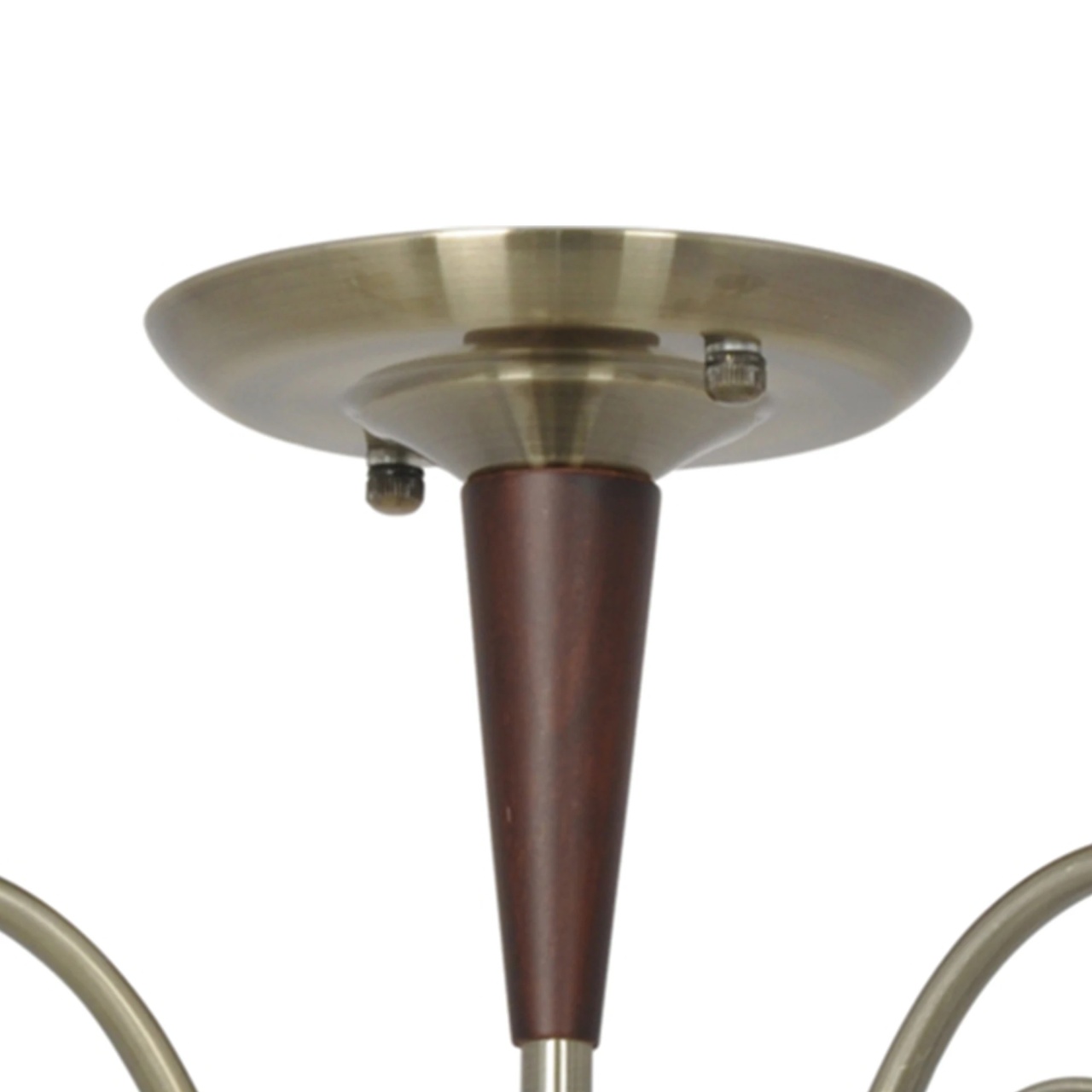 Plafoniera Giulia KL-7221, 3xE14, bronz satin + imitatie lemn + alb, stil clasic, Klausen - imagine 4